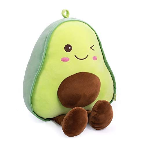  [아마존베스트]Bunbunbunny 16.5 Inch Snuggly Stuffed Avocado Fruit Soft Plush Toy Hugging Pillow Gifts for Kids, Girl, Boy, and Friends Christmas