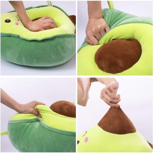  [아마존베스트]Bunbunbunny 16.5 Inch Snuggly Stuffed Avocado Fruit Soft Plush Toy Hugging Pillow Gifts for Kids, Girl, Boy, and Friends Christmas