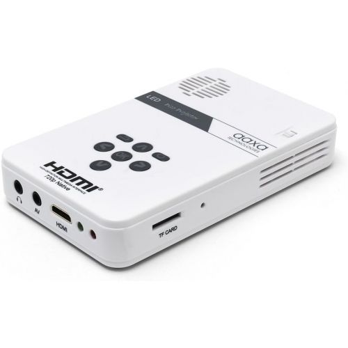  [아마존베스트]AAXA Technologies KP-101-01 AAXA LED Pico Micro Video Projector - Pocket Size Portable Mobile Mini Projector with mini-HDMI, built-in Media Player & Speakers, 3.5mm Aux Out, Micro