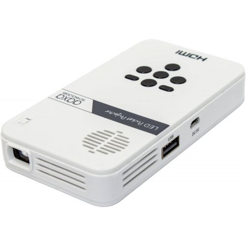  [아마존베스트]AAXA Technologies KP-101-01 AAXA LED Pico Micro Video Projector - Pocket Size Portable Mobile Mini Projector with mini-HDMI, built-in Media Player & Speakers, 3.5mm Aux Out, Micro