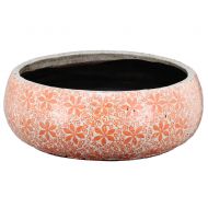 A&B Home Siena Decorative Terracotta Bowl, Orange, 15 by 5.5-Inch