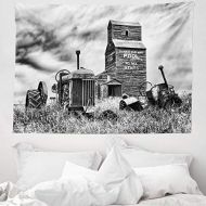 Brand: ABAKUHAUS ABAKUHAUS Industrial Tapestry and Bedspread Old Tractor of the Vintage 60s Soft Microfibre Fabric for Living Room and Bedroom Print, 150 x 110 cm, Grey
