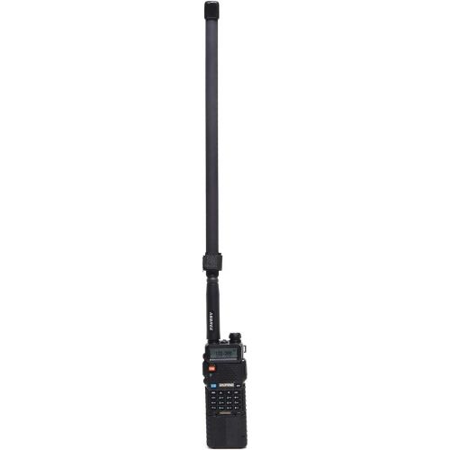  [아마존베스트]ABBREE SMA-Female Dual Band VHF/UHF 18.8-inch 144/430MHz High Gain Soft Whip Foldable CS Tactical Antenna for Baofeng UV-5R UV-82 BF-F8HP Ham Two Way Radio