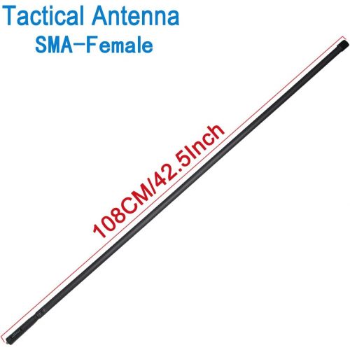  [아마존베스트]42.5-Inch Length ABBREE SMA-Female Dual Band 144/430Mhz Foldable CS Tactical Antenna for Baofeng UV-5R UV-82 BF-F8HP Ham Two Way Radio