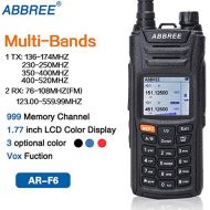 ABBREE AR-F6 6 Bands Display 125-559 Mnz 999CH Multi-Functional VOX DTMF SOS LCD Color Screen Ham Two Way Radio