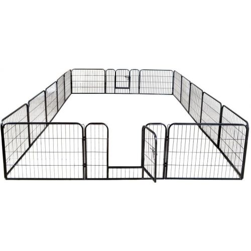  ABC.store 32 Tall Folding 16-Panel Heavy Duty Metal Dog Playpen Exercise Pen Fence Kennel