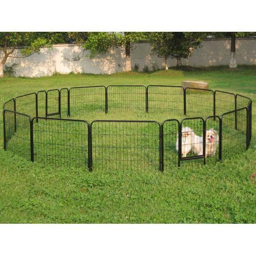  ABC.store 32 Tall Folding 16-Panel Heavy Duty Metal Dog Playpen Exercise Pen Fence Kennel