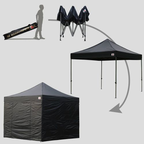  ABCCANOPY Pop-up Canopy Tent 8x8 Commercial Instant Tents Outdoor Canopies Easy to Set Up with 3 Side Walls and 1 Door Wall,Bonus Roller Bag, 4 Sandbags and Stakes(30+ Multi Colors