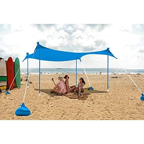  ABCCANOPY Beach Portable Sun Shelter for Beach, Camping Trips (10x9 FT, Sky Blue)