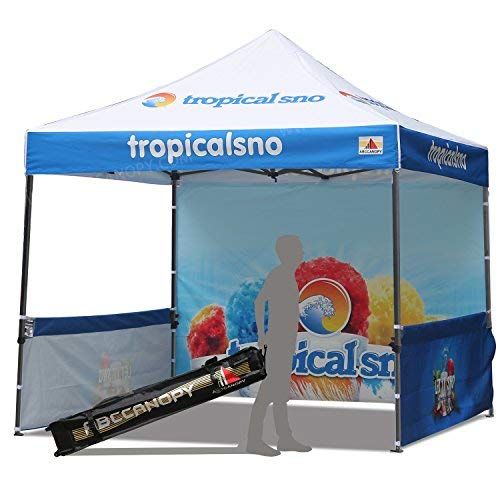  ABCCANOPY Deluxe Pop up Tents with Logo 10x10 Promotional Booth Tents Custom Pop up Tents Bouns 4X Weight Bag