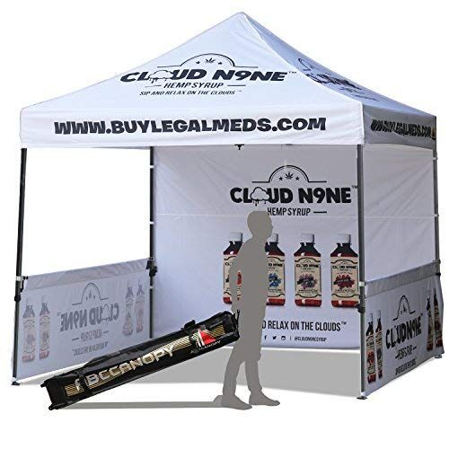  ABCCANOPY Deluxe Pop up Tents with Logo 10x10 Promotional Booth Tents Custom Pop up Tents Bouns 4X Weight Bag