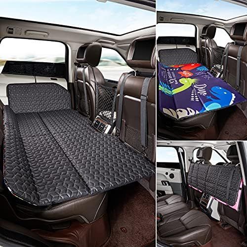  ABE Non-Inflatable Car Mattress,Double-Sided Folding Car Bed Mattress SUV,Portable SUV Mattress, Car Camping Mattress Back Seat,Car Travel Camping Mattress for Sleeping(Dinosaur Wo