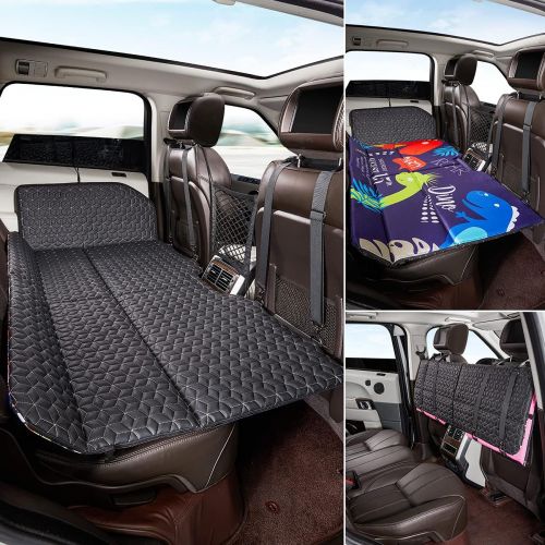  ABE Non-Inflatable Car Mattress,Double-Sided Folding Car Bed Mattress SUV,Portable SUV Mattress, Car Camping Mattress Back Seat,Car Travel Camping Mattress for Sleeping(Dinosaur Wo