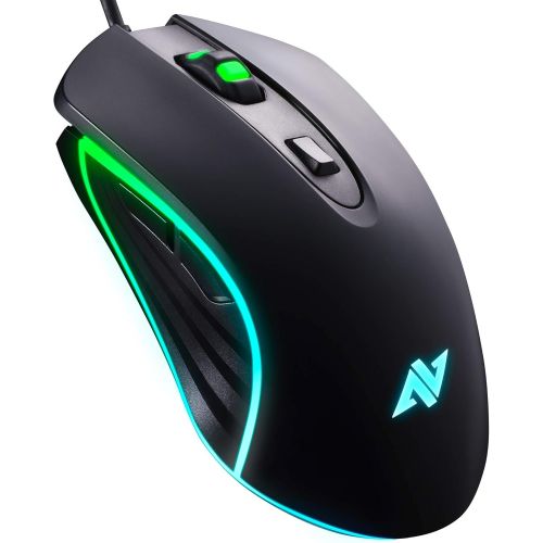  ABKONCORE M30 Gaming Mouse Wired, USB Computer Mice for Game & Daily, 6 Programmable Buttons, Chroma RGB Backlit, 3500 DPI Adjustable, Comfortable Grip Ergonomic Mice for PC, Lapto