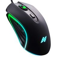 ABKONCORE M30 Gaming Mouse Wired, USB Computer Mice for Game & Daily, 6 Programmable Buttons, Chroma RGB Backlit, 3500 DPI Adjustable, Comfortable Grip Ergonomic Mice for PC, Lapto