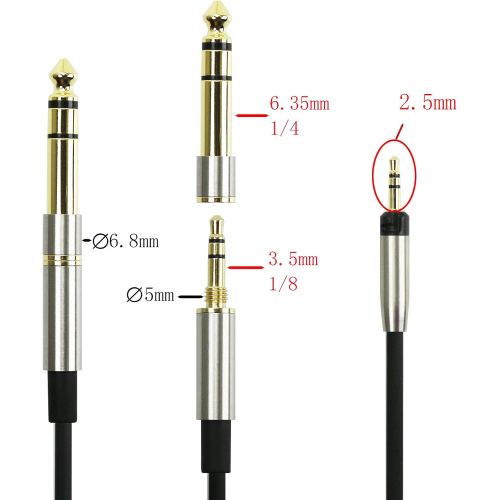  [아마존베스트]ABLET Replacement Audio Upgrade Cable Compatible with Audio Technica ATH-M50x, ATH-M40x, ATH-M70x Headphones 1.5m