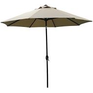 [아마존 핫딜] [아마존핫딜]ABO Gear 9-Feet Outdoor Aluminum Patio Umbrella with Auto Tilt and Crank, 8 Ribs, Polyester, Beige