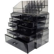 [아마존핫딜][아마존 핫딜] ABO Gear Makeup Organizer Cosmetic Organizer Acrylic Organizer Makeup Box Acrylic Cosmetic Organizer, Smoky Gray