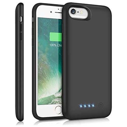  [아마존베스트]ABOE Battery Case for iPhone 8/7/6s/6/SE(2020), [6000mAh] Upgraded Charging Case Rechargeable Battery Pack for iPhone 8/7 Portable Charger case for iPhone 6S/6 /SE(2020)(4.7 inch)-[Blac