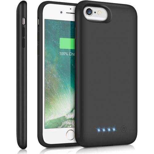  [아마존베스트]ABOE Battery Case for iPhone 8/7/6s/6/SE(2020), [6000mAh] Upgraded Charging Case Rechargeable Battery Pack for iPhone 8/7 Portable Charger case for iPhone 6S/6 /SE(2020)(4.7 inch)-[Blac