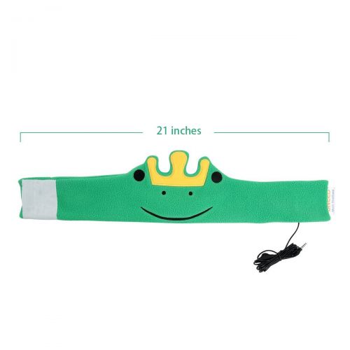  ABOGALE Children Headband Headphone Music Headband, Comfortable Volume-Limited Soft Fleece Headband for Kids(Green Frog)