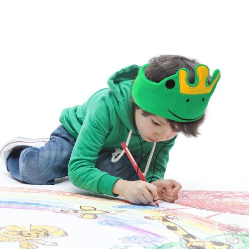  ABOGALE Children Headband Headphone Music Headband, Comfortable Volume-Limited Soft Fleece Headband for Kids(Green Frog)