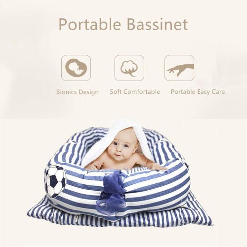  [아마존베스트]Abreeze Baby Bassinet for Bed -Grey Striped Baby Lounger - Breathable & Hypoallergenic Co-Sleeping Baby...