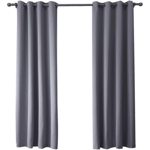  Abreeze Room Darkening Curtains Blackout Curtains Window Treatment Curtains Panel for Bedroom (1 Panel 79 Wide x 79 inch Long, Grey)