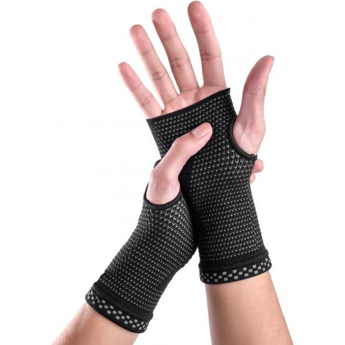  ABYON New Technology Medical Compression Wrist Brace Sleeves (Pair), Carpal Tunnel and Wrist Pain Relief Treatment,Wrist Support for Women and Men -Please Check Sizing Chart