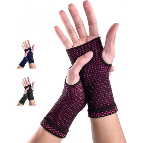  ABYON New Technology Medical Compression Wrist Brace Sleeves (Pair), Carpal Tunnel and Wrist Pain Relief Treatment,Wrist Support for Women and Men -Please Check Sizing Chart