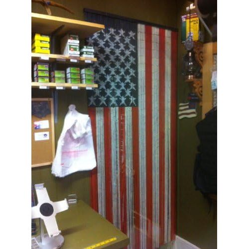  ABeadedCurtain American Flag Beaded Curtain 125 Strands (+hanging hardware)