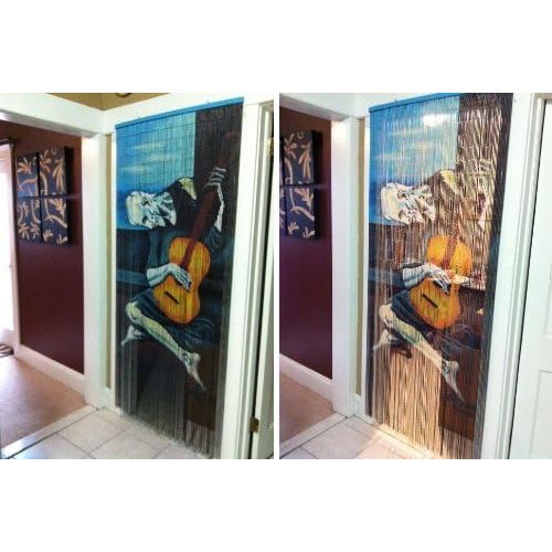  ABeadedCurtain Old Guitarist - Picasso Beaded Curtain 125 Strands (+hanging hardware)