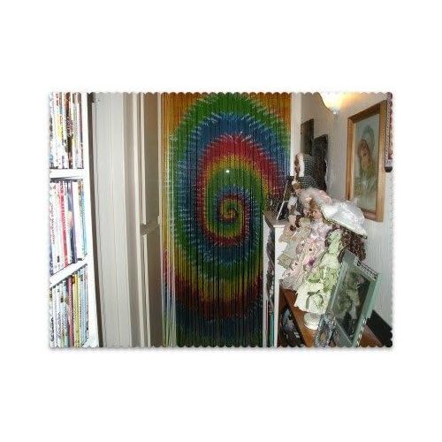  ABeadedCurtain Tie Dye Beaded Curtain 125 Strands (+hanging hardware)