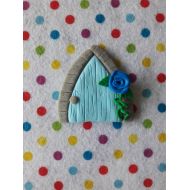 /ABunnyNest Blue Fairy Door, Gnome Door, Elf Door, Rose Fairy Door, Miniature Door, Fantasy Door, Pixie Portal, Hobbit Door, Enchanted Forest