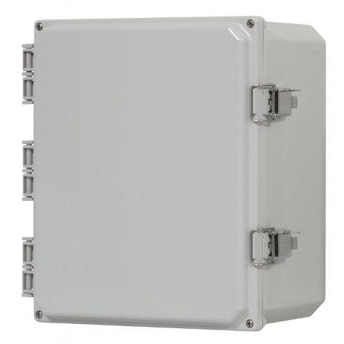  ACDC 12x10x6 in, Hinged Enclosure, Part No. PC-121006-HCLF