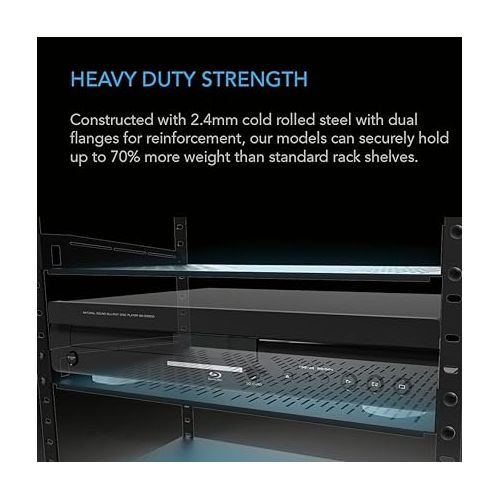  AC Infinity Vented Cantilever 1U Universal Rack Shelf, 10