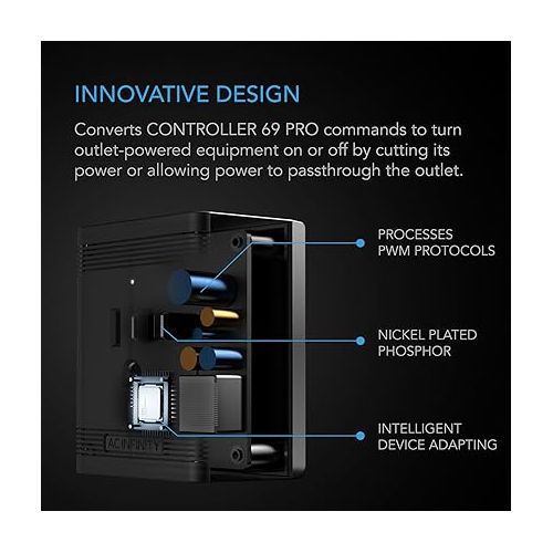  AC Infinity UIS Control Plug, Socket Adapter to Connect UIS Smart Controllers to Outlet Devices