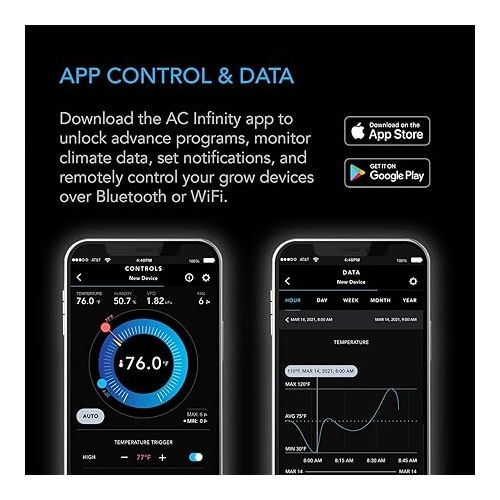  AC Infinity Controller 69 PRO, Smart Environmental Controller with Temperature, Humidity, VPD, Timer, Cycle, Schedule Controls, for Grow Tent Cooling Ventilation Lighting