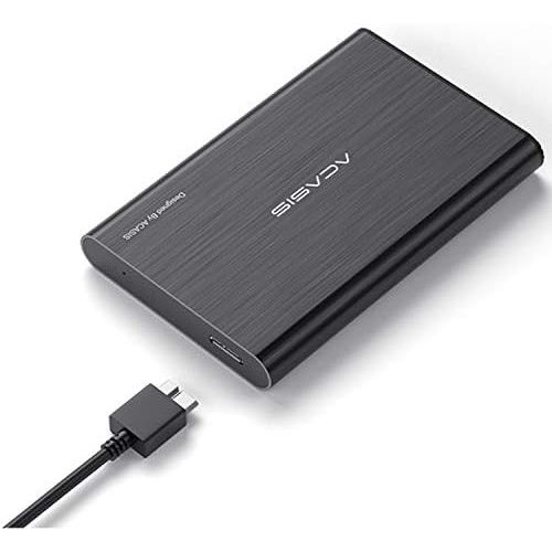  Acasis 80GB Portable External Hard Drive USB3.0 Hard Disk 2.5 HDD Storage Devices Desktop Laptop (Black)