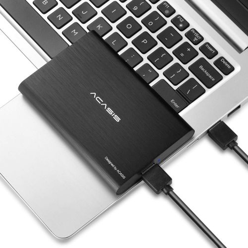  Acasis 80GB Portable External Hard Drive USB3.0 Hard Disk 2.5 HDD Storage Devices Desktop Laptop (Black)