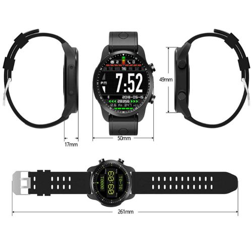  ACCDUER WiFi Smart Bluetooth-Uhr, wasserdichter Herzfrequenzmonitor IP67 und Fitness-Tracking fuer Android6.0