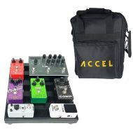 ACCEL Accel XTA10 Pro Compact Pedal Board small 10.50 x 13.00 inch Aluminum Guitar Effect Pedalboard with hook and loop mounting strips and tote case