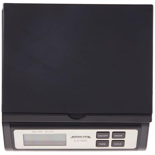  [아마존베스트]Accuteck Heavy Duty Postal Shipping Scale with Extra Large Display, Batteries and AC Adapter (A-ST85C),Black