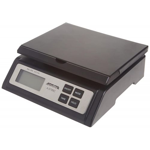  [아마존베스트]Accuteck Heavy Duty Postal Shipping Scale with Extra Large Display, Batteries and AC Adapter (A-ST85C),Black