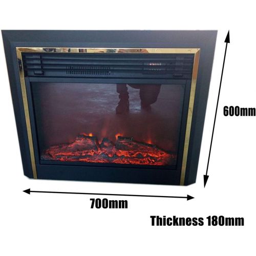  ACD Fireplace Electric Stove Fireplaces Log Wood Burner Effect Customizable Golden Border Decoration