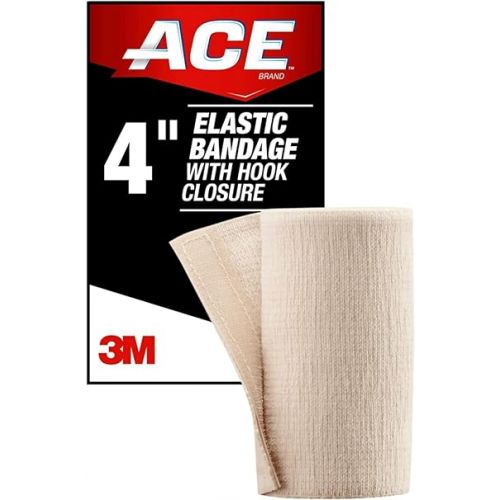  Ace Elastic Bandage with Hook Closure 4 Inch - #207604, Pack of 6