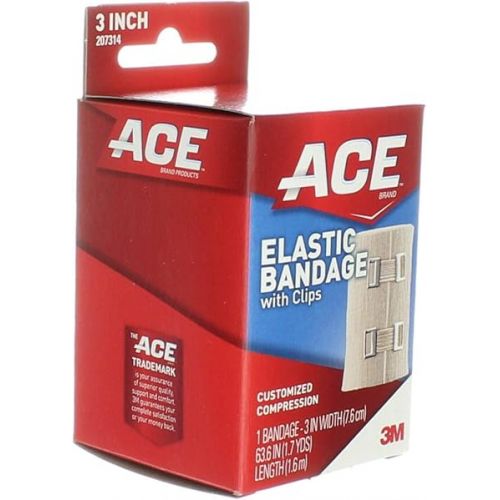 Ace Elastic Bandage with Clips 3 Inch, Pack of 5