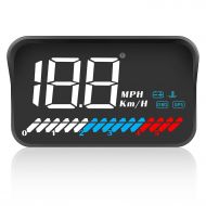 ACECAR Car Universal Dual System HUD Head Up Display OBD II/GPS Interface,Vehicle Speed MPH KM/h,Engine RPM,OverSpeed Warning,Mileage Measurement,Water Temperature,Voltage