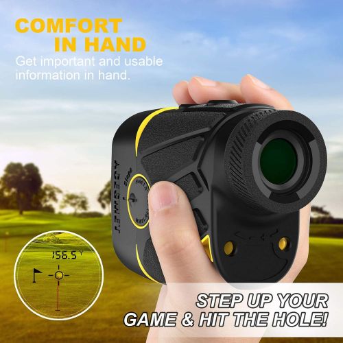  [아마존베스트]ACEGMET Golf Rangefinder, 1100 Yard Range Laser Rangefinder for Golf, Golf Rangefinder with Slope On/Off, Flag-Lock with Vibration Laser Range Finder