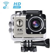 ACEHE Action Camera, 16 MP 4K Full HD 1080P WiFi Waterproof Mini Sport Cam with 170 Wide-Angle Lens, 2.0 Inch LTPS Screen and Detachable Rechargeable Battery (Silver)